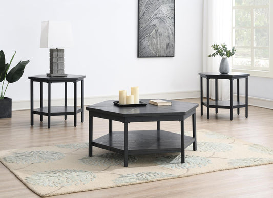T103 - Coffee Table & 2 End Tables - Dark Gray