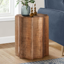 Load image into Gallery viewer, Drum Accent Side Table, Stylish Scalloped Design
