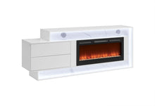 Load image into Gallery viewer, Kira - 87" Entertainment Unit With Bluetooth Speaker And LED - White
