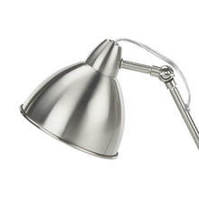 Load image into Gallery viewer, Lighting, Table Lamp, USB Port Included, Nickel Metal, Nickel Shade, Modern - Silver
