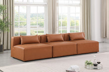 Load image into Gallery viewer, Cube - Modular 3 Piece Armless Sofa - Cognac
