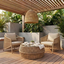 Load image into Gallery viewer, Coastline - Olefin Water Resistant Fabric And Wicker Outdoor Patio Accent Chair - Beige
