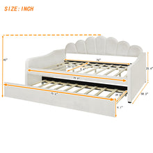 Load image into Gallery viewer, Upholstery Daybed Frame With Shell Shaped Backrest
