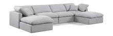 Load image into Gallery viewer, Indulge - Linen 6 Piece Modular Double Chaise Sectional
