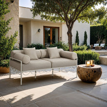 Load image into Gallery viewer, Portofino - Resilient Water Repellent Fabric 69.75" Upholstered Outdoor Patio Loveseat
