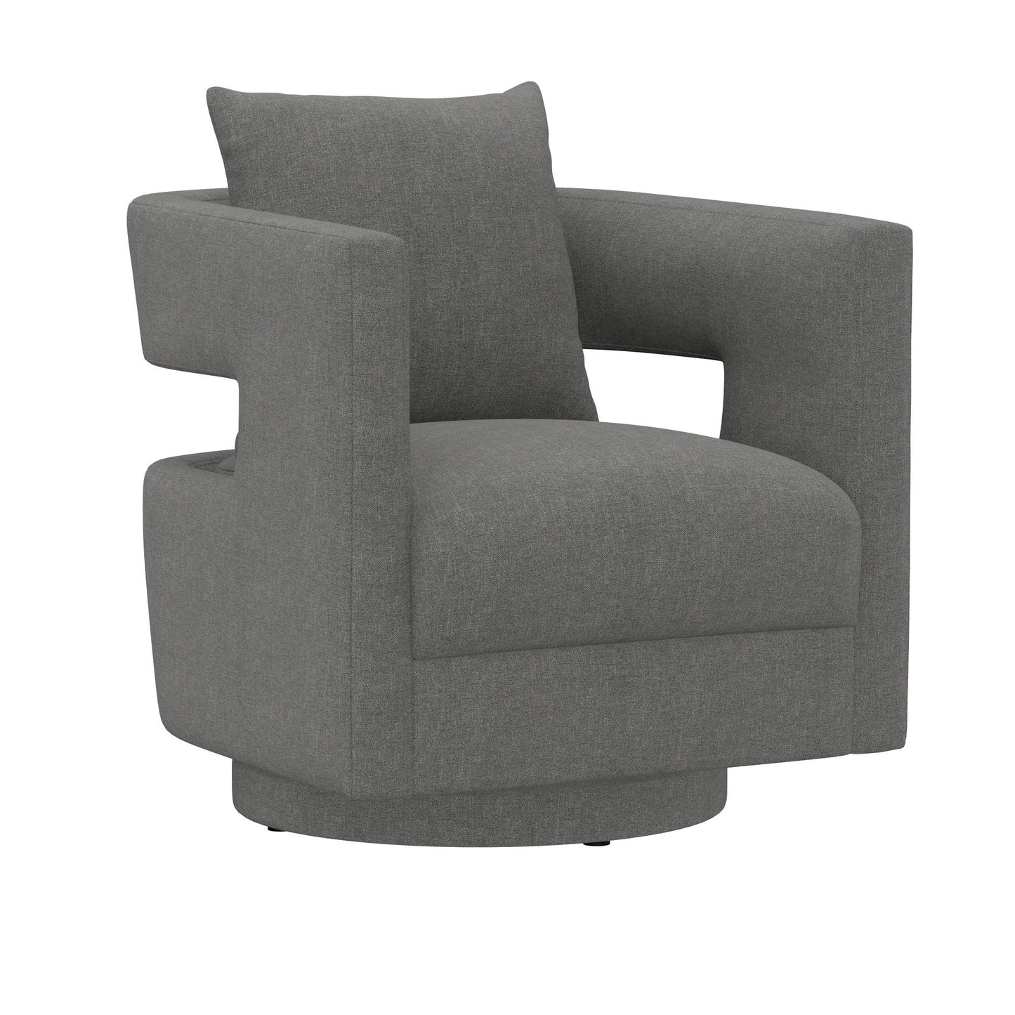 Swivel Chair With Fabric Upholstery - Gray
