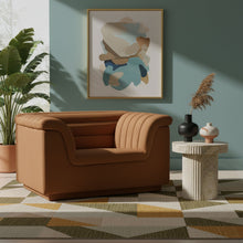 Load image into Gallery viewer, Cascade - Velvet Chair - Saddle
