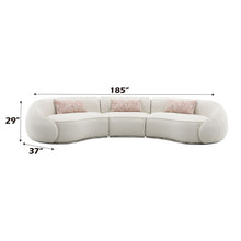 Load image into Gallery viewer, Sahara - Boucle Sectional Sofa With 3 Pillows - Beige
