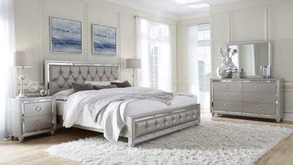 Riley - Queen Bed Headboard - Silver