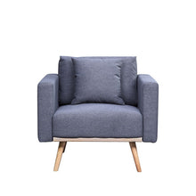 Load image into Gallery viewer, Easton - Fabric Chair With USB Charging Ports Pockets And Pillows
