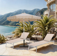 Load image into Gallery viewer, Amalfi - Aluminum Patio Umbrella - Black Base / White Pole
