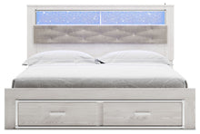 Load image into Gallery viewer, Altyra - King Upholstered Bookcase Bed With Storage - White
