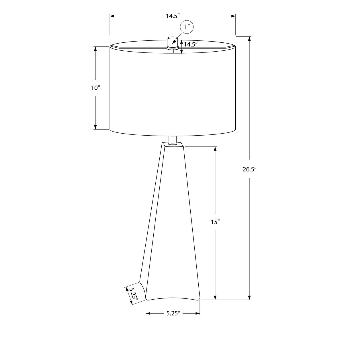 Lighting, Table Lamp, Resin, Modern - Black - Ego Home Furniture