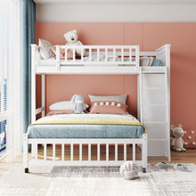 Load image into Gallery viewer, Bunk Bed With 6 Drawers And Flexible Shelves, Bottom Bed With Wheels
