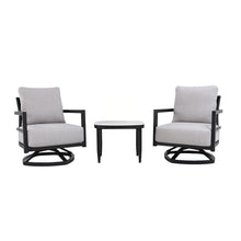 Load image into Gallery viewer, Outdoor Patio Furniture, Chat Set, Sunbrella Cushions And Side Table
