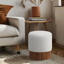 Load image into Gallery viewer, Veranda - Ottoman / Stool With Brown Base
