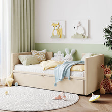 Load image into Gallery viewer, Twin Size Upholstered Daybed With Pop Up Trundle
