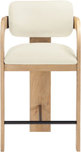 Load image into Gallery viewer, Cedra - Velvet Performance Fabric Upholstered Counter Stool - Natural Frame
