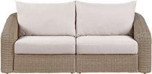 Load image into Gallery viewer, Seacrest - Olefin Water Resistant Fabric And Wicker 2 Piece Outdoor Patio Modular Loveseat
