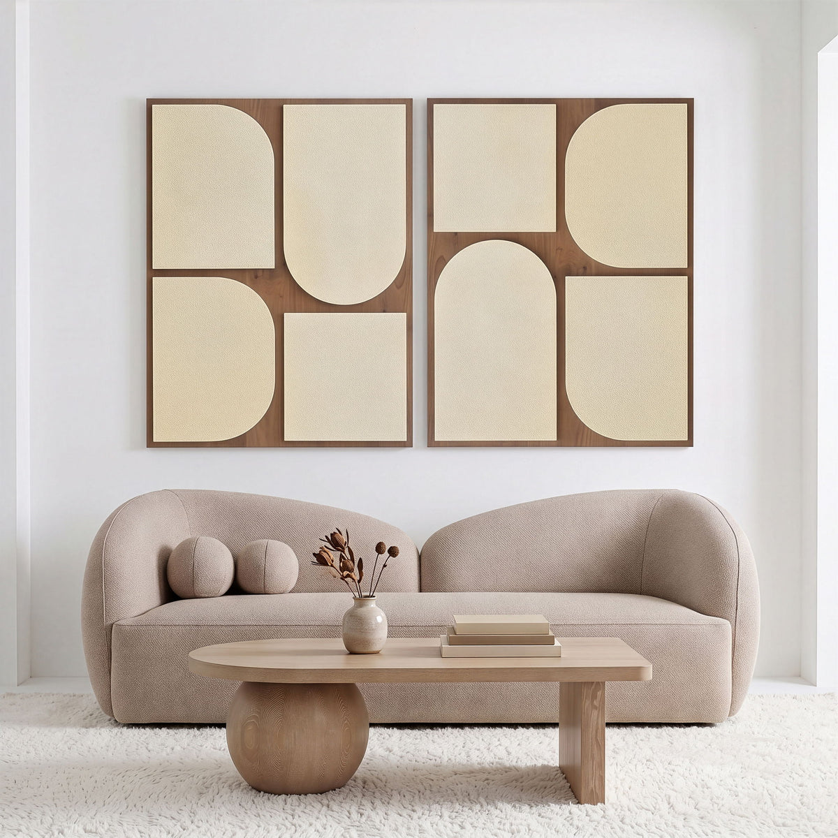 Icon - Mango Wood 2 Piece Wall Art