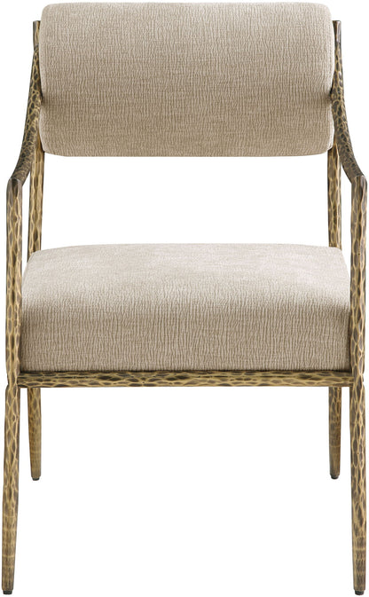 Bastille - Upholstered Dining Arm Chair (Set of 2) - Brass Frame