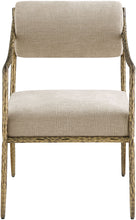 Load image into Gallery viewer, Bastille - Upholstered Dining Arm Chair (Set of 2) - Brass Frame

