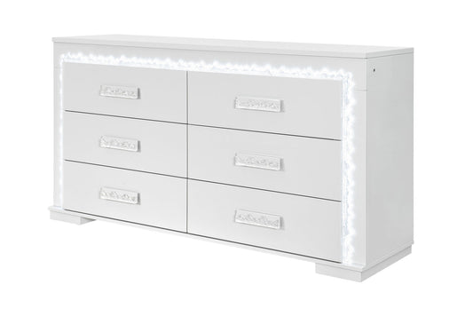 Naomi - Dresser With LED - Silver