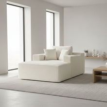Load image into Gallery viewer, Convertible Chaise Lounge Chair With Wide Armrest &amp; Throw Pillows
