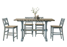 Load image into Gallery viewer, Summerville II - Counter Dining Table - Light Blue / Rustic
