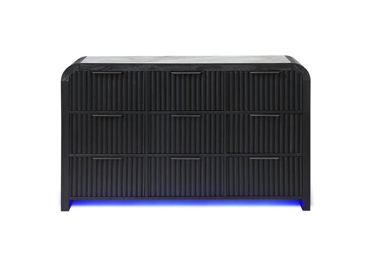 Beckett - 5 Piece King Bedroom Set With Cooler And Speaker - Black