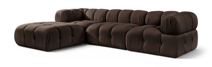 Orin - Velvet 4 Piece Modular Sectional With Chaise