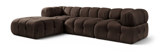 Orin - Velvet 4 Piece Modular Sectional With Chaise