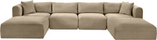 Load image into Gallery viewer, Shaggy - Fabric 6 Piece Modular Sectional With 2 Ottomans
