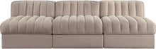 Load image into Gallery viewer, Rummi - Velvet Performance Fabric Upholstered 3 Piece Modular Armless Sofa
