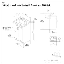 Load image into Gallery viewer, Kyle - Laundry Cabinet &amp; Faucet And Stainless Steel Sink
