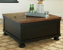 Load image into Gallery viewer, Valebeck - Lift Top Cocktail Table - Black / Brown
