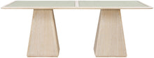 Load image into Gallery viewer, Atrium - Glass Top And Wood Base Dining Table
