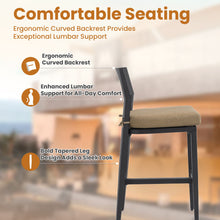 Load image into Gallery viewer, Modern Outdoor Bar Stools With Backrest And Footrest (Set of 2)
