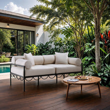 Load image into Gallery viewer, Portofino - Resilient Water Repellent Fabric 69.75" Upholstered Outdoor Patio Loveseat

