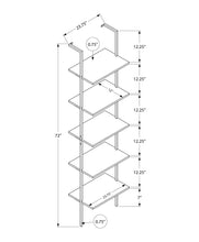 Load image into Gallery viewer, Bookshelf, Bookcase, Etagere, Ladder, 5 Tier, For Office, Marble Look Contemporary &amp; Modern
