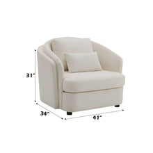 Load image into Gallery viewer, Mariko - Linen Chair With 1 Toss Pillow - Beige
