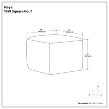 Load image into Gallery viewer, Naya - Upholstered Cube Pouf
