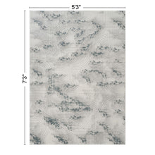 Load image into Gallery viewer, Geometrix - 5'3" X 7'3" Area Rug / Geometric 3D Effect - Ivory / Gray
