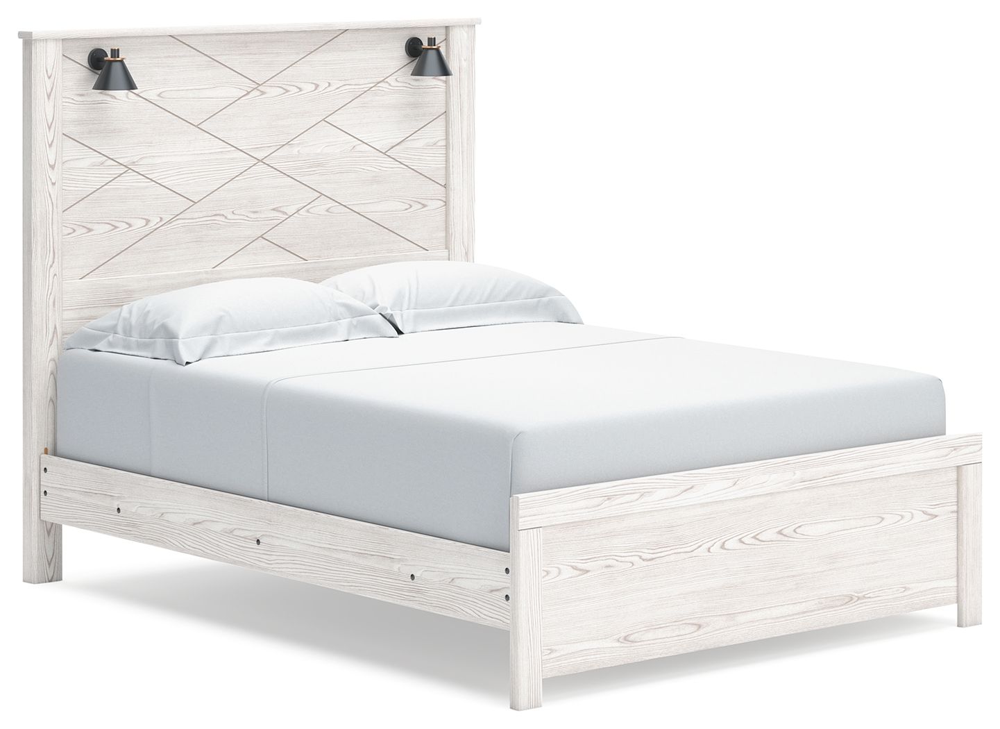 Gerridan - Panel Bed With Sconces
