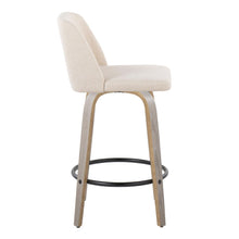 Load image into Gallery viewer, Toriano - Contemporary Fixed Height Counter Stool With Swivel &amp; Round Footrest (Set of 2)
