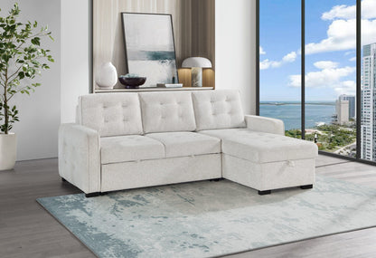 U0707 - Reversible Sofa Bed Chaise With Storage - Beige