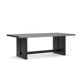 Salina Bay - Rectangular Dining Table With Umbrella Option - Black / Gray - Ego Home Furniture