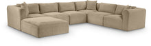 Load image into Gallery viewer, Shaggy - Fabric 7 Piece Modular U-Shaped Sectional With Ottoman
