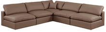 Load image into Gallery viewer, Comfy - 5 Piece Faux Leather Modular Corner Armless Sectional
