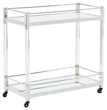 Load image into Gallery viewer, Chaseton - Bar Cart - Clear / Silver Finish
